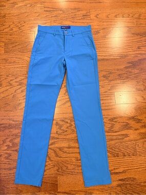 Lohla Sport Bright Blue Slim Leg Pants Premium Golf Apparel Womens Size 4